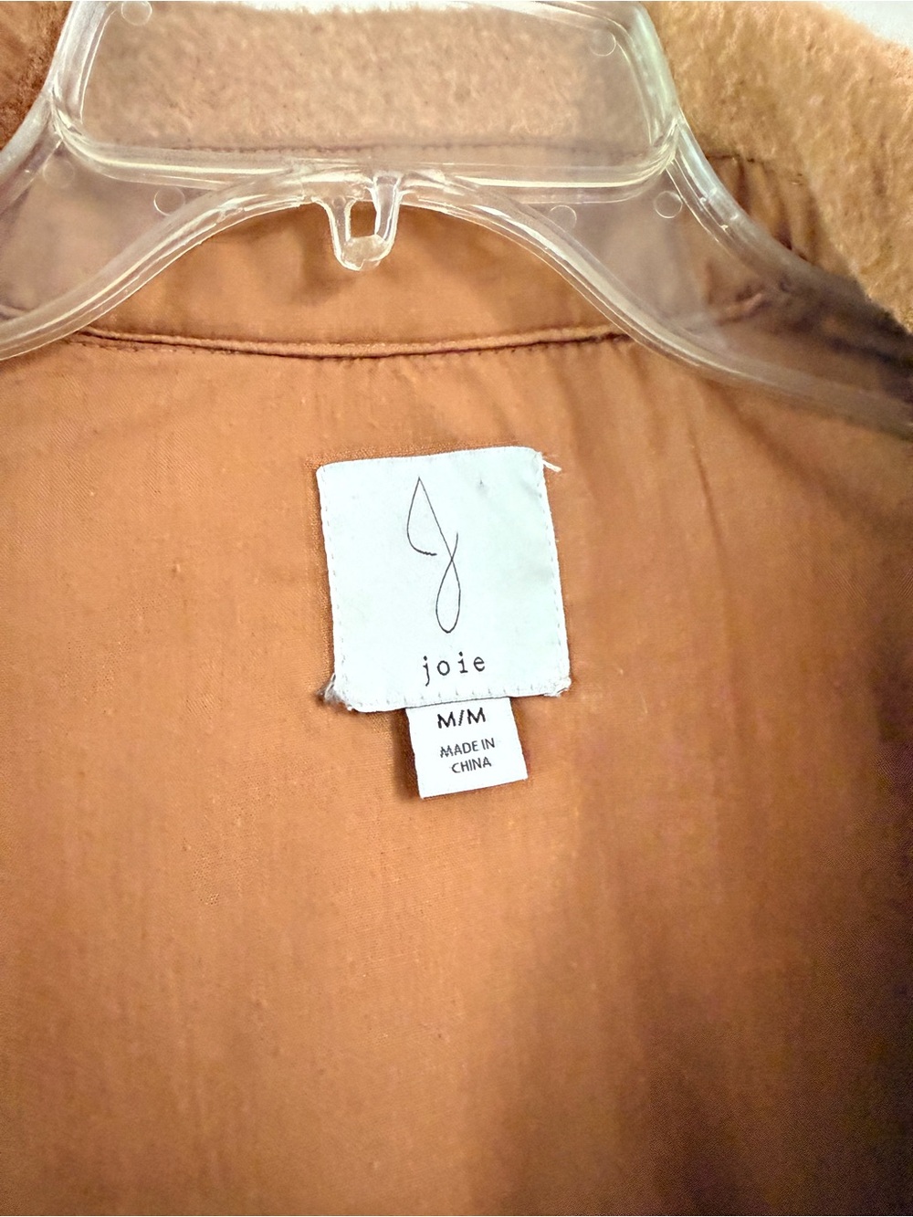 Joie Utility Shacket Jacket Women’s Size M Tan Camel Oversized Button Down - Picture 3 of 9
